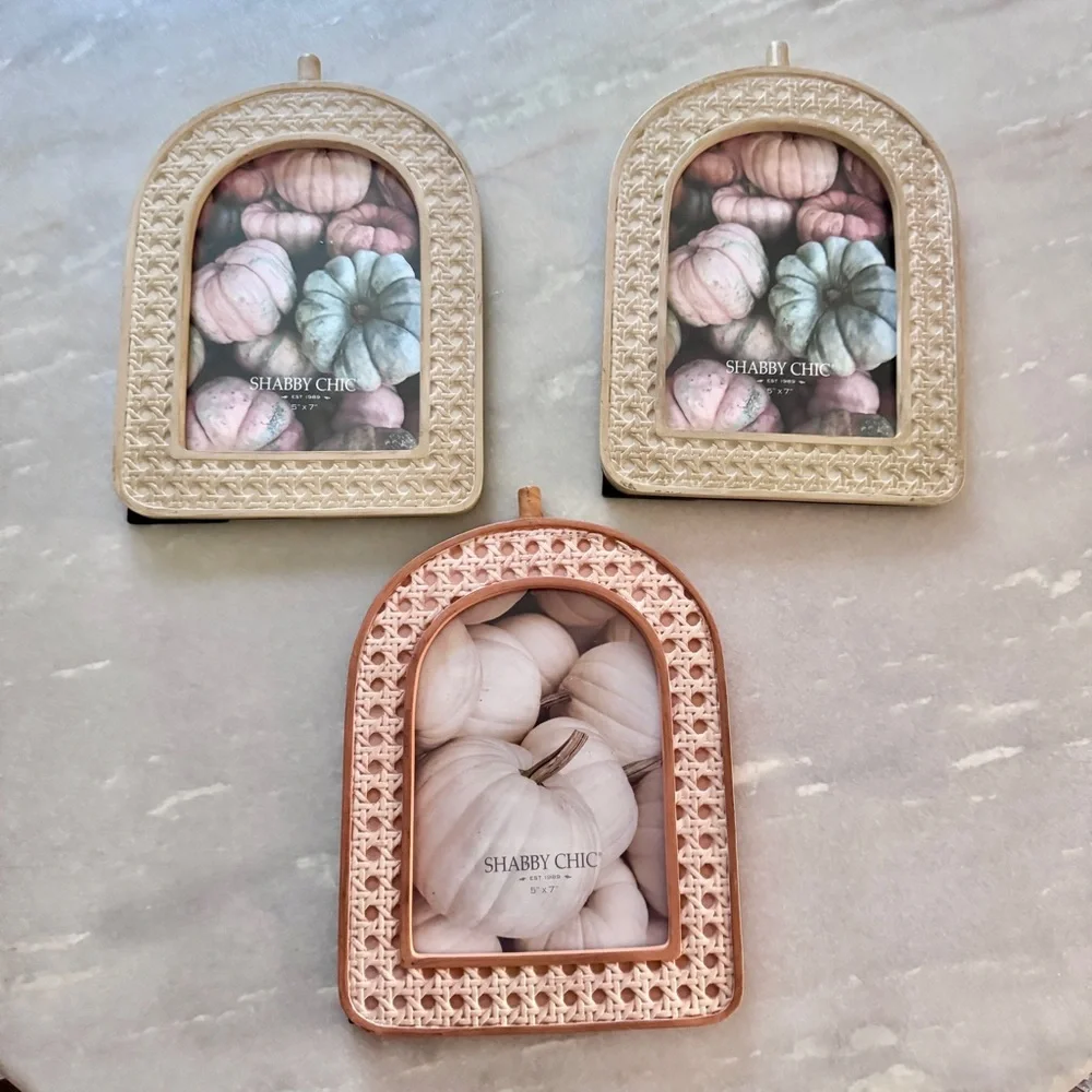 NWT Shabby Chic Decorative Rattan Style Frames set of 3